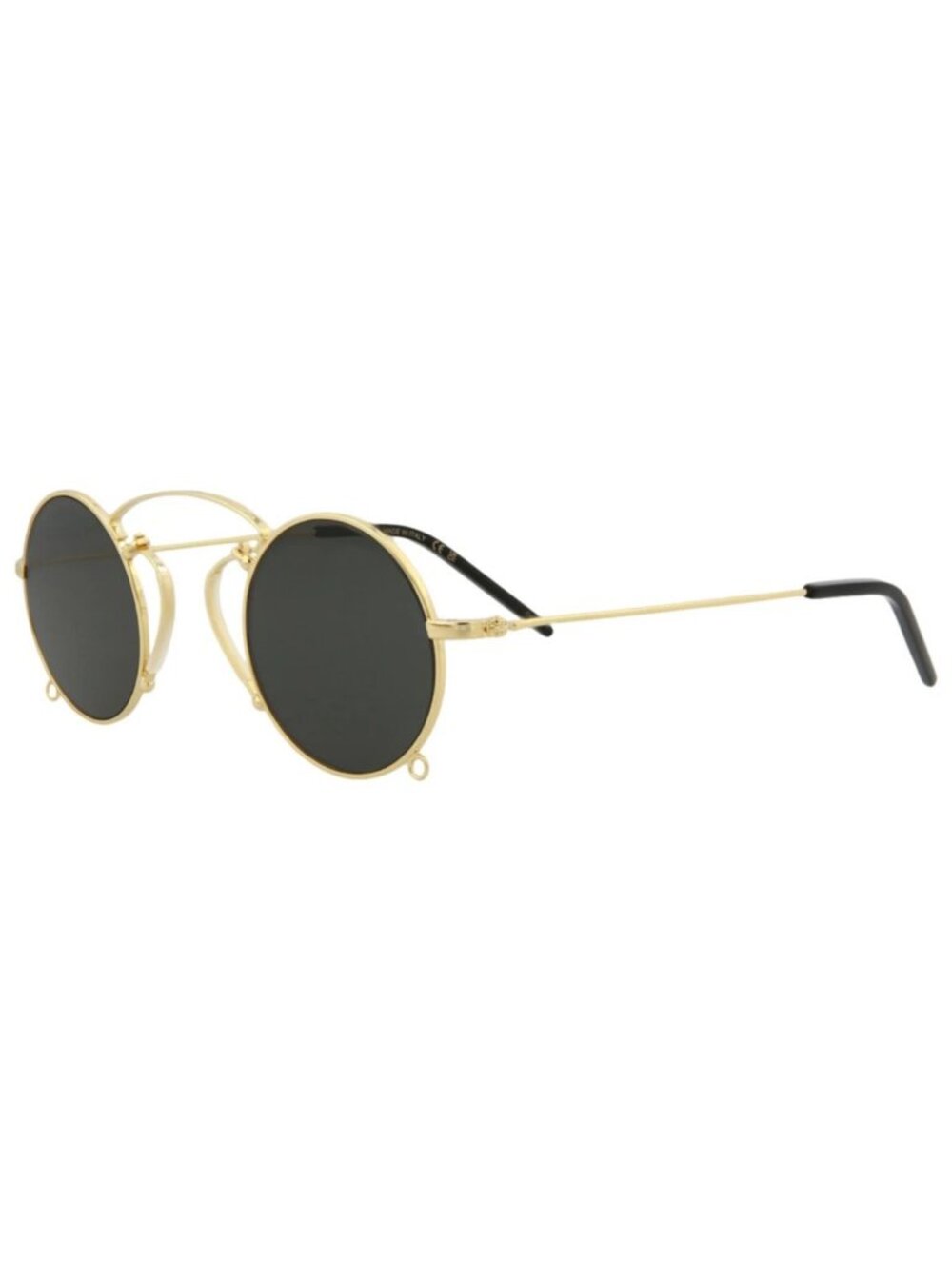 New Gucci Women's Sunglasses Round Oval Metal Frame Gold Gold Grey